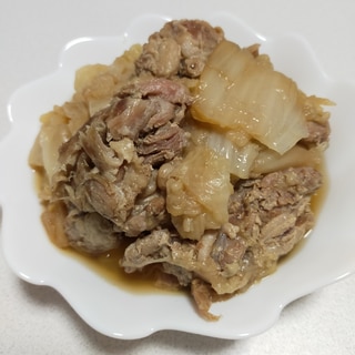 活力鍋で♪白菜と豚すじ肉の煮物